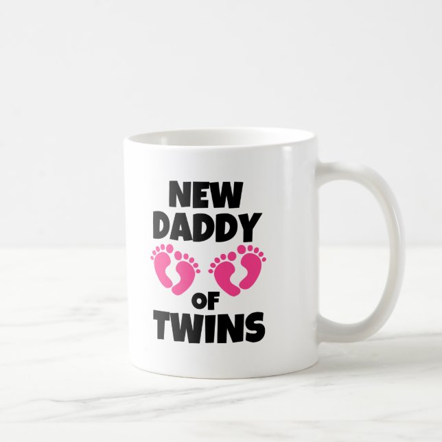 New Daddy of Twins Daughters Girls funny Coffee Mug (Right)