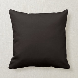New Dark Brown Solid Couch Pillow Gift
