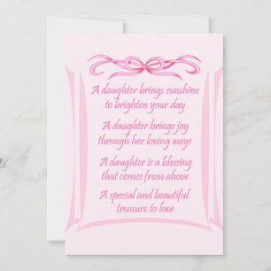 New Daughter Poem Announcement