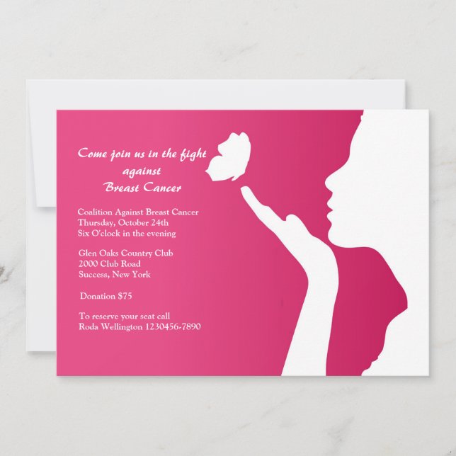 New Day Breast Cancer Fundraising Invitation (Front)