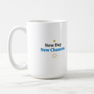 New Day, New Chances" Minimalist  Coffee Mug