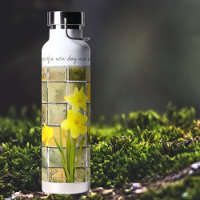 New Day Yellow Daffodils Flowers Quote