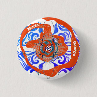 New Deco Orange Strange 2 Names 3 Cm Round Badge