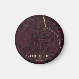 New Delhi India City Map  Magnet