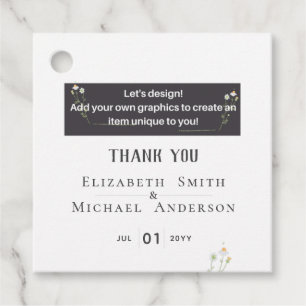 NEW! DESIGN OWN WEDDING FAVOR TAGS - EASY TEMPLATE