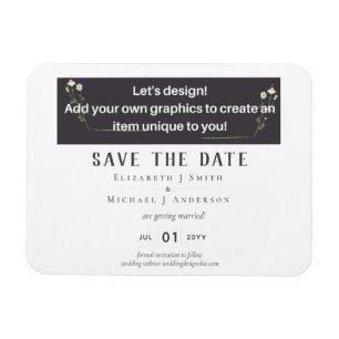 NEW! DESIGN OWN WEDDING Save The Date MAGNETIC Magnet
