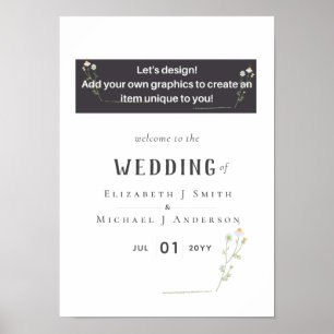 NEW! DESIGN OWN WEDDING SIGN 11x15.4