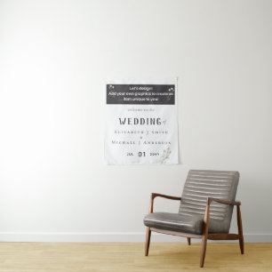 NEW! DESIGN OWN WEDDING SIGN Wall Tapestry