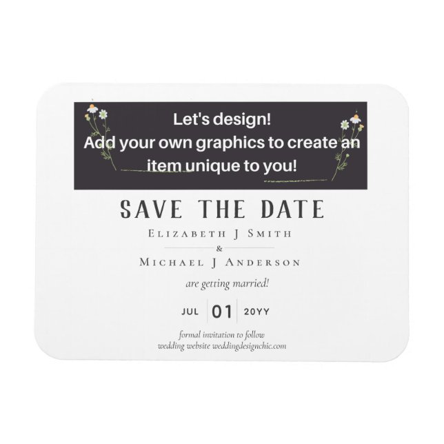 NEW! Design Your Own Wedding Item Magnet (Horizontal)