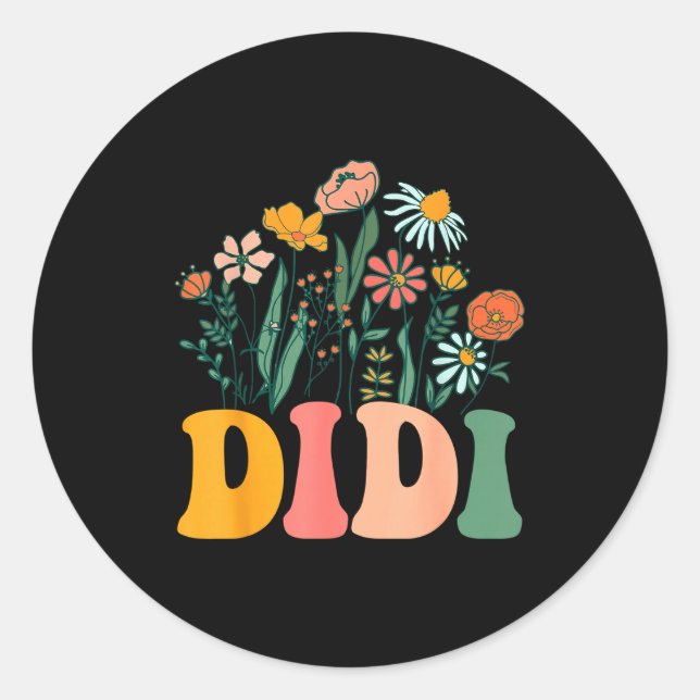 New Didi Wildflower First Birthday &amp; Baby Show Classic Round Sticker (Front)