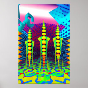 New Dimensions Beckon - Ken Gauge Art Poster