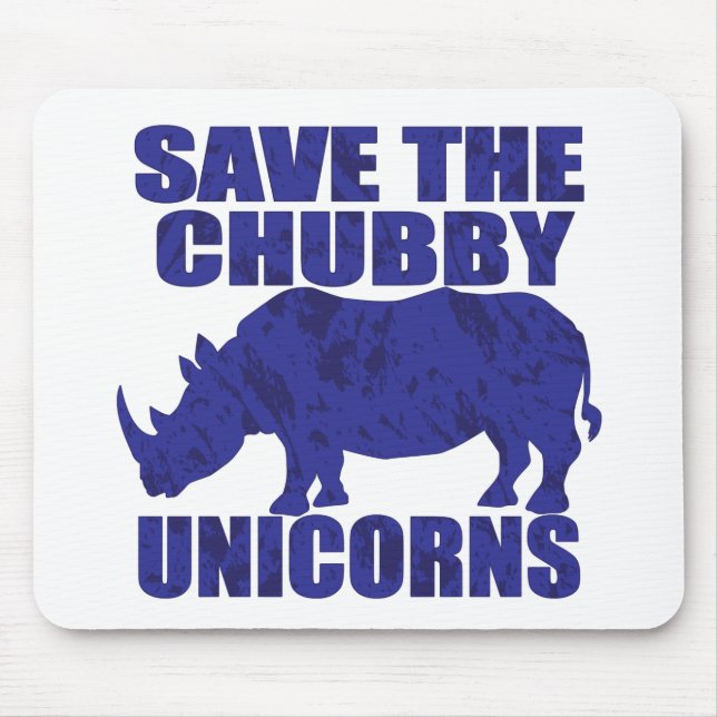NEW-Distressed-Chubby-Unicorns Mouse Mat (Front)