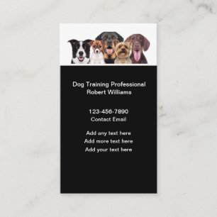 New Dog Training Canine Class Business Card