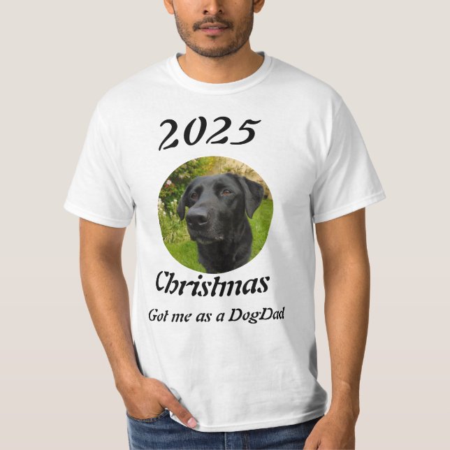 New DogDad Christmas photo T-Shirt (Front)
