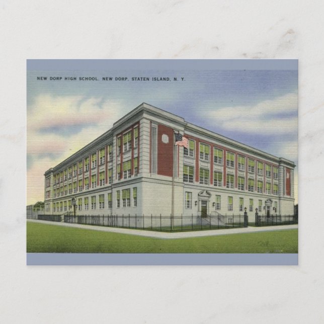 New Dorp High School, Staten Island, NY Postcard (Front)