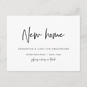 New Dream Home Address Announcement, Modern Postc Postcard