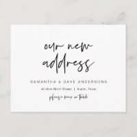 New Dream Home Address Announcement, Modern Postca