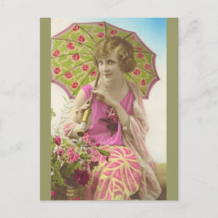 New Dress and Parasol Postcard
