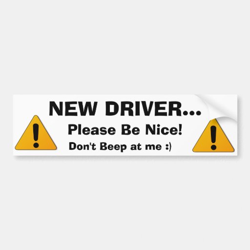 New Driver Bumper Sticker | Zazzle