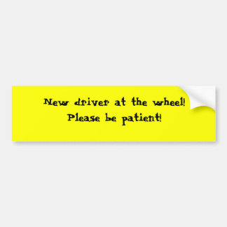 New driver bumper sticker