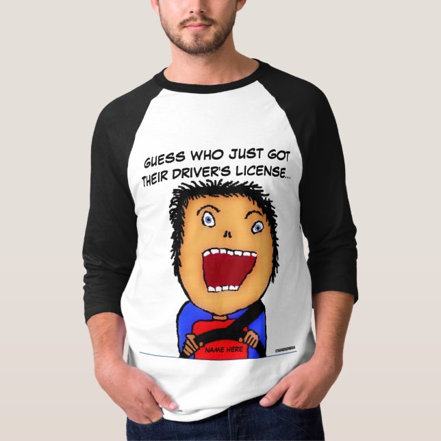 New Driver Cartoon T-Shirt (Front)