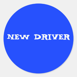NEW DRIVER CLASSIC ROUND STICKER
