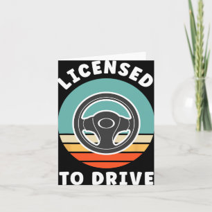 New Driver Driver's Permit Celebration Teen Driver Card