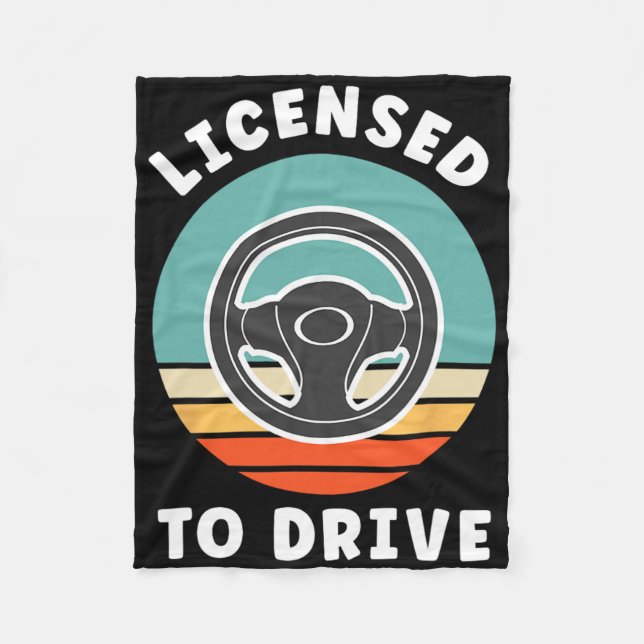 New Driver Driver's Permit Celebration Teen Driver Fleece Blanket (Front)