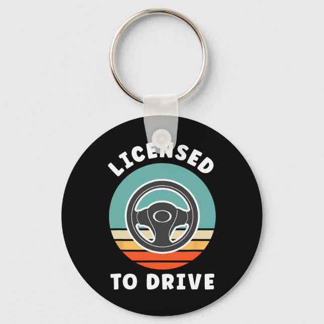New Driver Driver's Permit Celebration Teen Driver Key Ring (Front)
