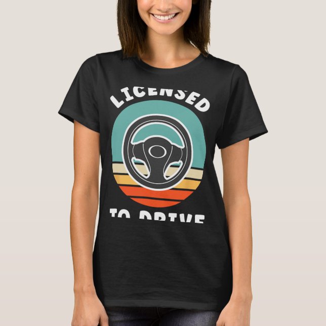 New Driver Driver's Permit Celebration Teen Driver T-Shirt (Front)