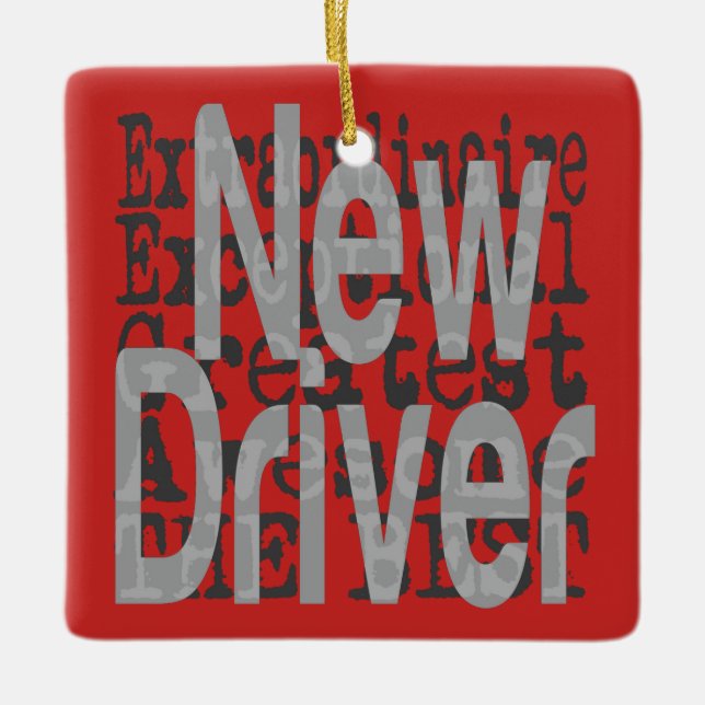 New Driver Extraordinaire Ceramic Ornament (Front)