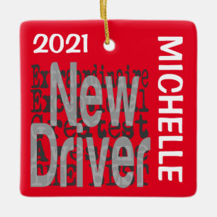 New Driver Extraordinaire CUSTOM Ceramic Ornament