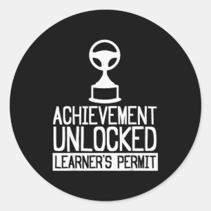 New Driver Learner Permit Driving School - Driver' Classic Round Sticker