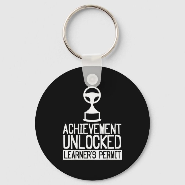 New Driver Learner Permit Driving School - Driver' Key Ring (Front)