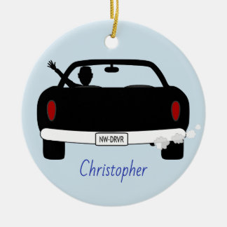 New Driver Male Personalised Ceramic Tree Decoration