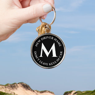 New Driver Name Do Not Leave Keys in Car Keychain