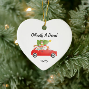 New Driver Ornament,Newly Licensed,  New Driver Ceramic Tree Decoration