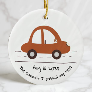New Driver Personalised Passed Test Keepsake Ceramic Tree Decoration