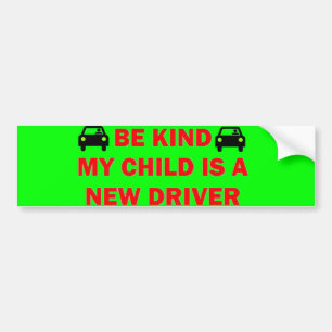 New Driver Safety Bumper Sticker