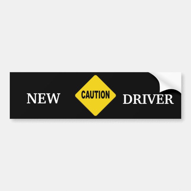 NEW DRIVER WARNING BUMPER STICKER (Front)