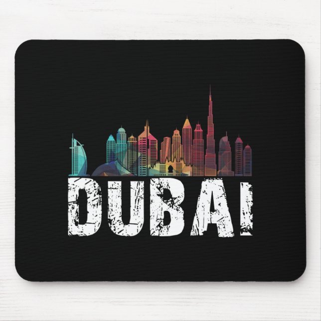 New Dubai Love Skyline Uni For Holidays In Dubai  Mouse Mat (Front)