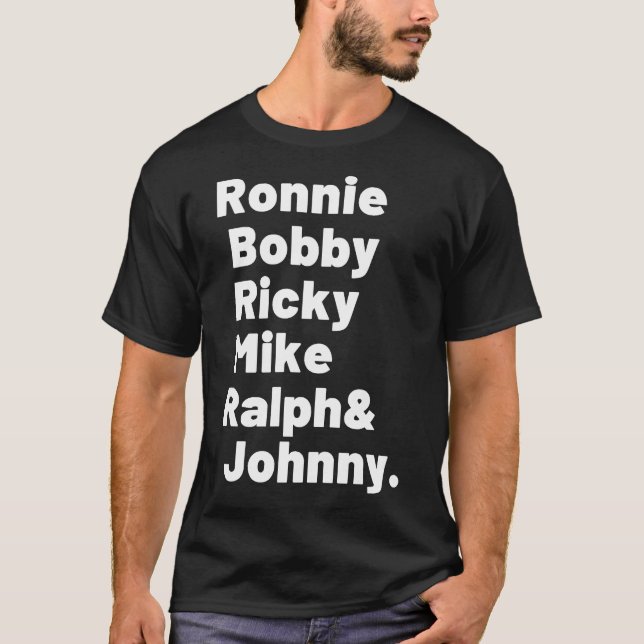 New Edition Ronnie, Bobby, Ricky, Mike, Ralph and  T-Shirt (Front)