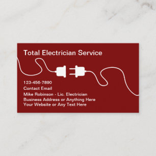 New Electrician Business Cards