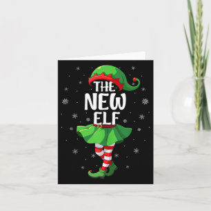New Elf Christmas Girls Kids Women Elf Squad Xmas  Card