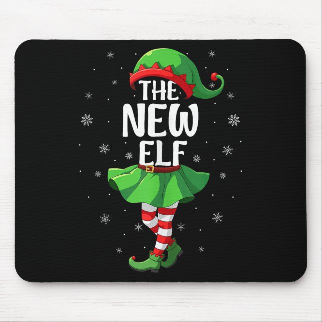 New Elf Christmas Girls Kids Women Elf Squad Xmas  Mouse Mat (Front)
