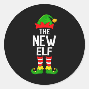 New Elf Xmas Matching Family Elf Squad Christmas Classic Round Sticker