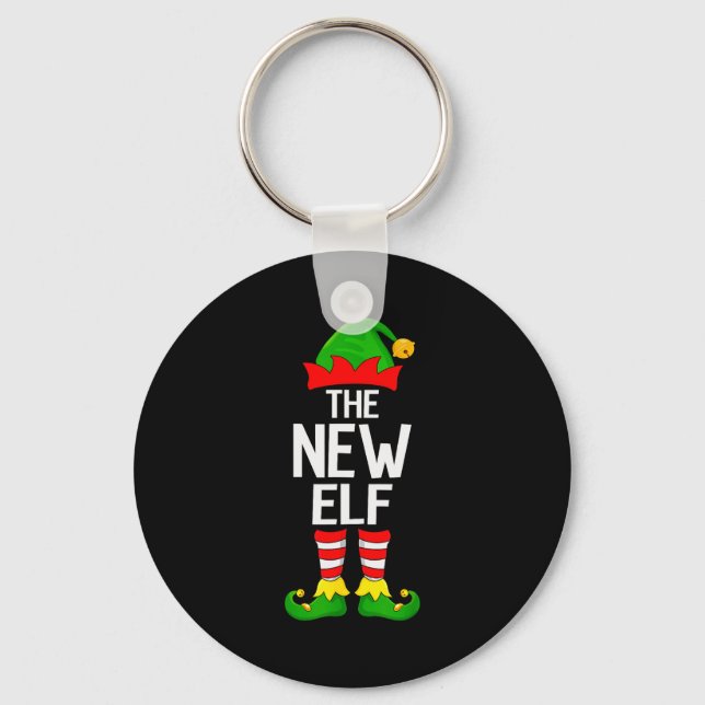 New Elf Xmas Matching Family Elf Squad Christmas  Key Ring (Front)