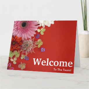 New Employee Welcome Floral Card