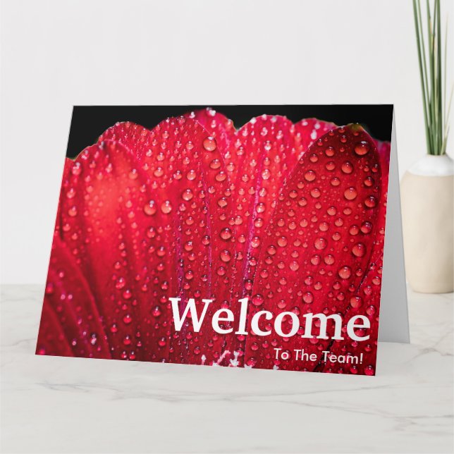 New Employee Welcome Floral Card (Front)