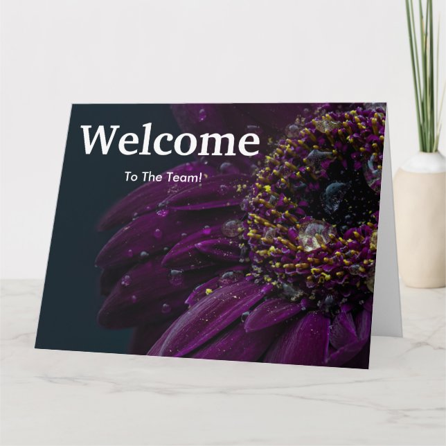 New Employee Welcome Floral Card (Front)